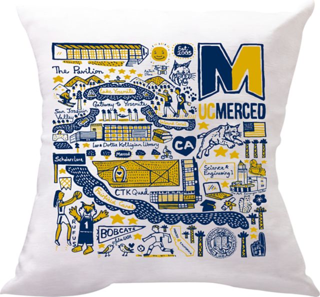 University of California, Merced Julia Gash 18'' x 18'' Pillow