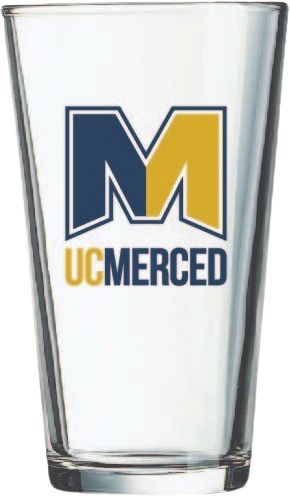University of California, Merced 16 oz. Drink Glass