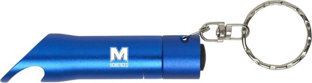 University of California, Merced Keychain with Bottle Opener Flashlite