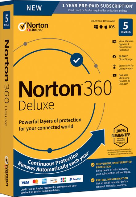 NORTON 360 DELUXE ACTCRD 1USR5DEV