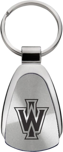Illinois Wesleyan University Teardrop Key Tag