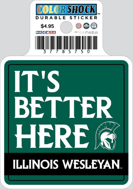 Illinois Wesleyan University Titans Durable Sticker