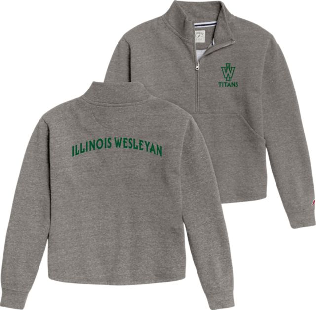 : Illinois Wesleyan University Official Titans Logo Unisex Adult Crewneck  Sweatshirt ,Athletic Heather, Small : Sports & Outdoors