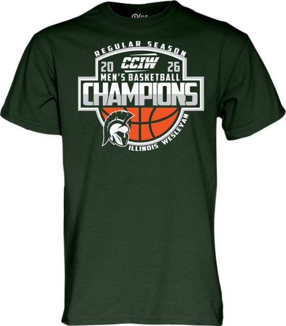 Illinois Wesleyan University Men's Basketball CCIW Regular Season Champions Short Sleeve T-Shirt