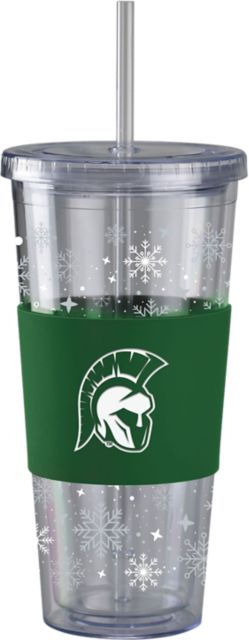 Illinois Wesleyan University Straw Snowflake Tumbler
