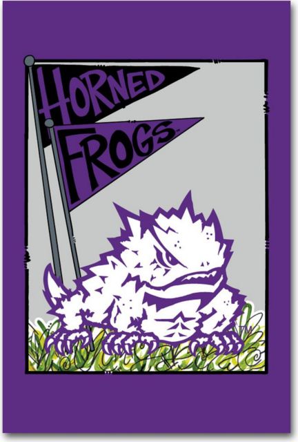 Texas Christian University Horned Frogs 12 x 18'' Garden Flag