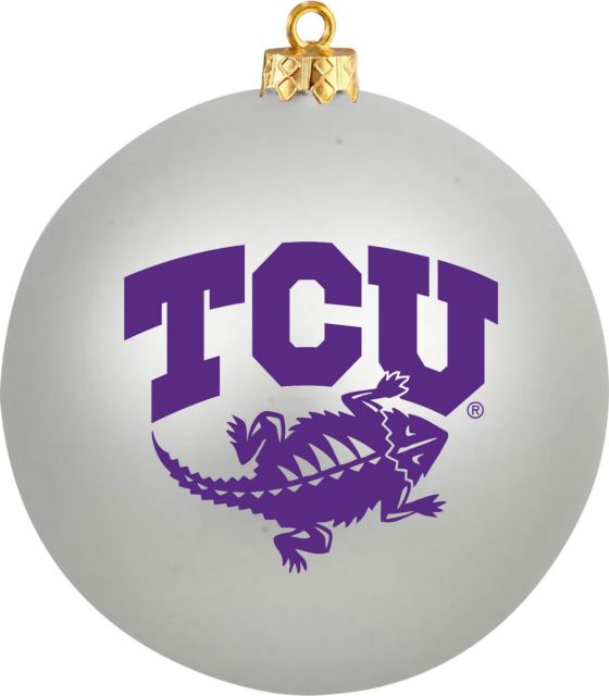 Texas Christian University Shatterproof Round Ornament