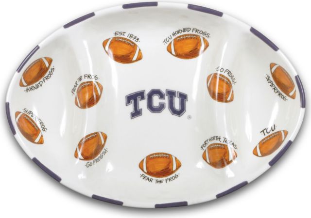 Texas Christian University 18'' x 12'' Football Platter