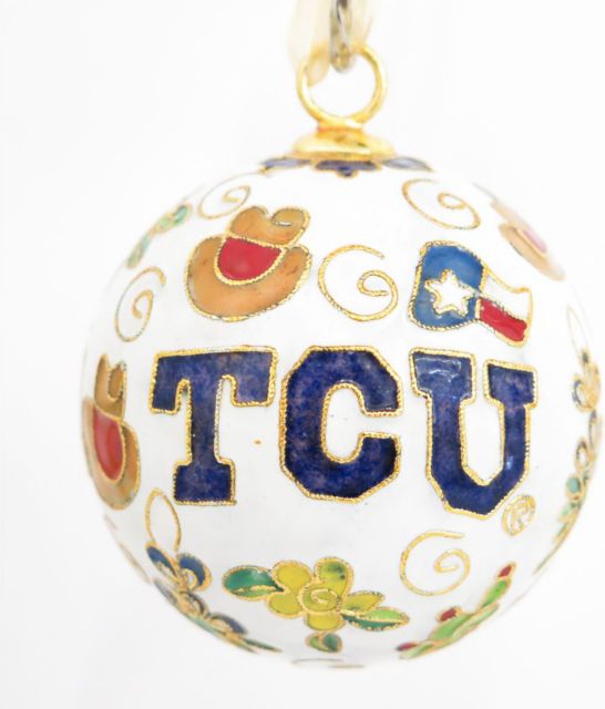 Texas Christian University Round Ornament
