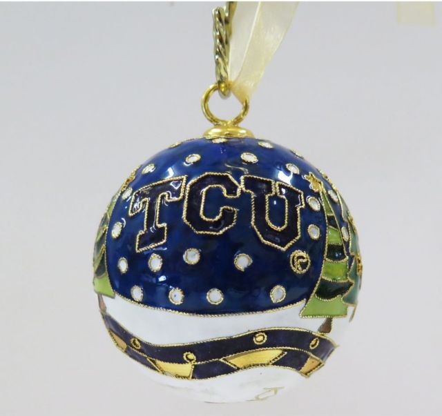Texas Christian University Round Ornament