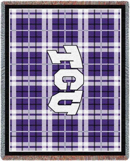 Texas Christian University Horned Frogs Woven Afghan