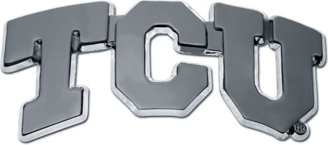 Texas Christian University Chrome Car Decal