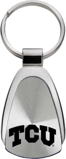 Texas Christian University Teardrop Keychain