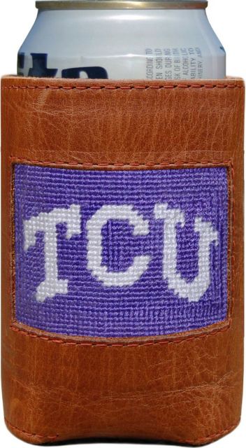Texas Christian University Needlepoint Coozie