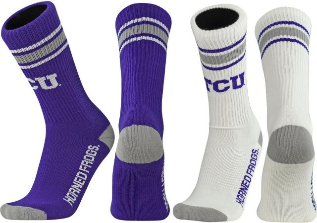 Texas Christian University Crew Socks 2 Pack
