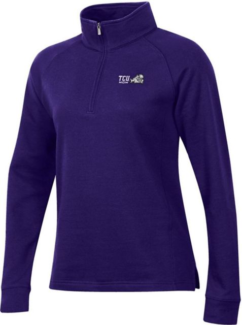 Texas Christian University Horned Frogs Mom Women's Relaxed Fit 1/4 Zip Pullover