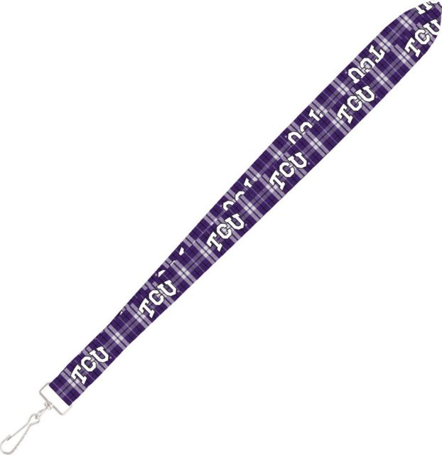 Texas Christian University Tartan Lanyard