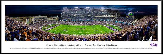 TCU Horned Frogs Football - 50 Yard at Night - Standard Frame