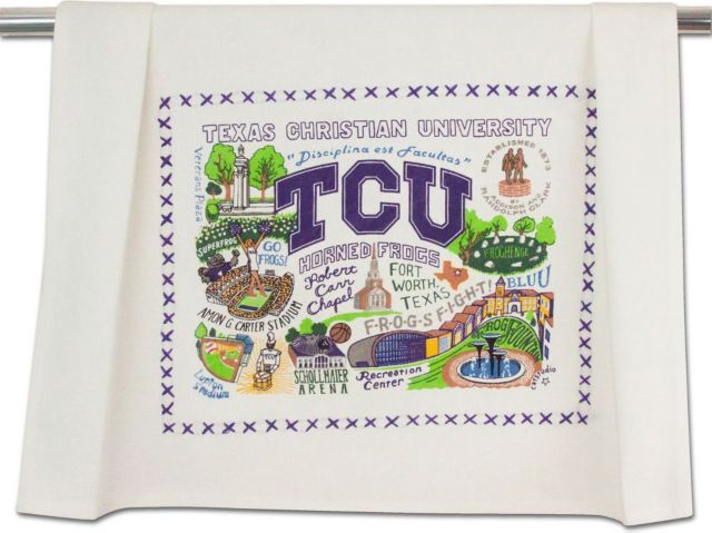 Texas Christian University Horned Frogs Dish Towel