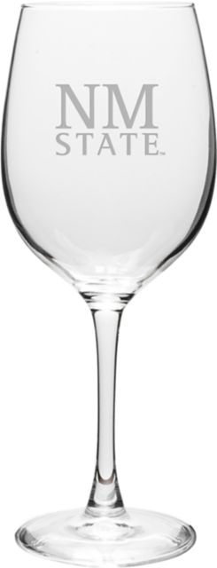New Mexico State University 16 oz. Wine Glass