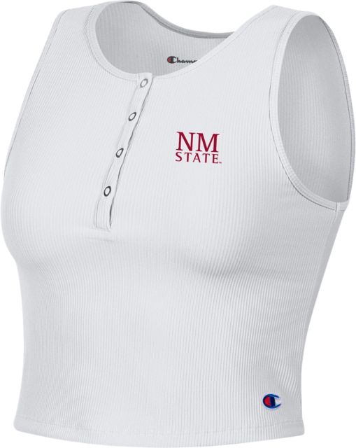 New Mexico State University Women's Henley Cropped Tank Top