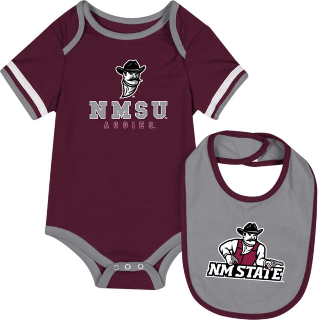 New Mexico State University Infant's Aggies Bodysuit Bib Set
