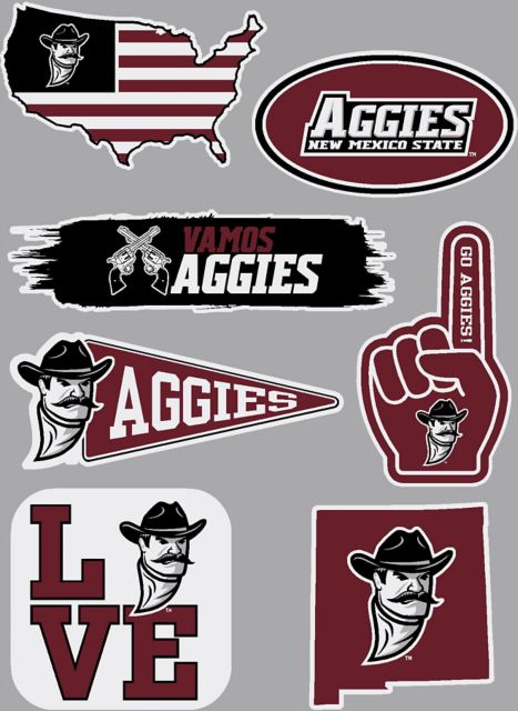 New Mexico State University 7.5'' x 7.5'' Sticker Sheet