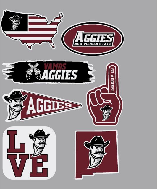 New Mexico State University 7.5'' x 7.5'' Sticker Sheet