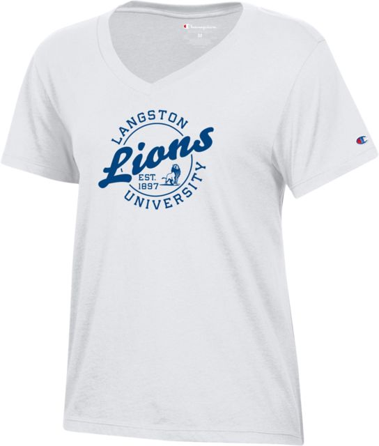 Langston University Lions Women's V-Neck Short Sleeve T-Shirt