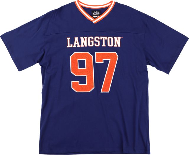 Langston University HBCU Women's Long Sleeve Football Jersey