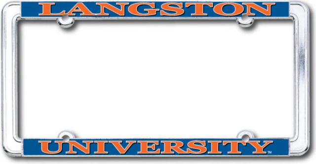 Langston University Thin Dome License Plate Frame