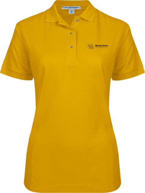 Nevada State Womens Silk Touch Pique Polo NS Institutional Mark - ONLINE ONLY
