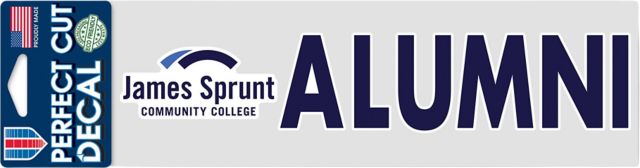 James Sprunt Community College Alumni 3'' x 10'' Perfect Cut Decal