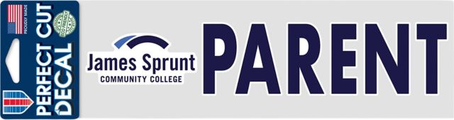 James Sprunt Community College Parent 3'' x 10'' Perfect Cut Decal