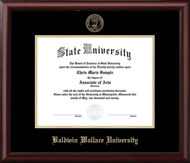 Baldwin Wallace University Diploma Frame