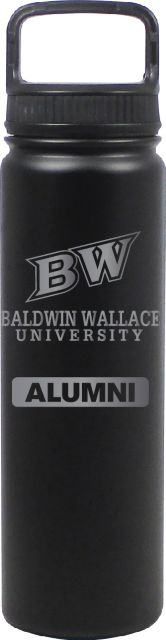 24 oz Matte Black Stainless Steel Water Bottle Alumni