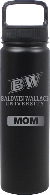 24 oz Matte Black Stainless Steel Water Bottle Mom