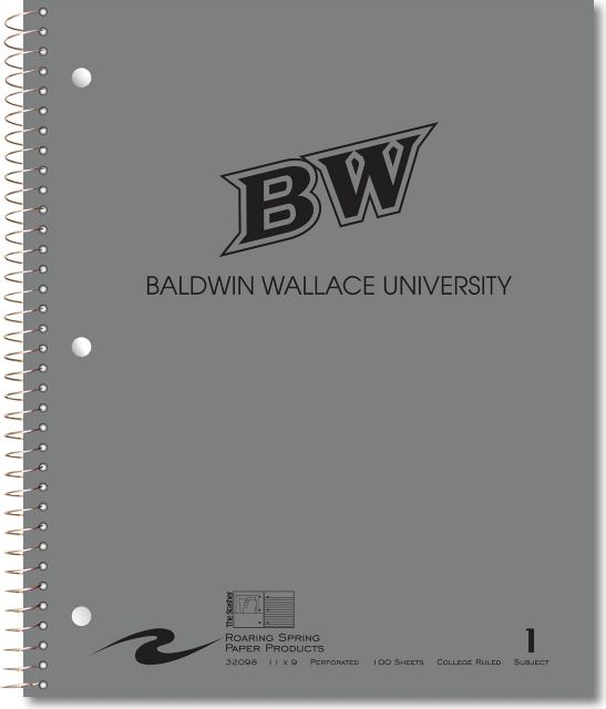Baldwin Wallace University Notebook 100-Sheet