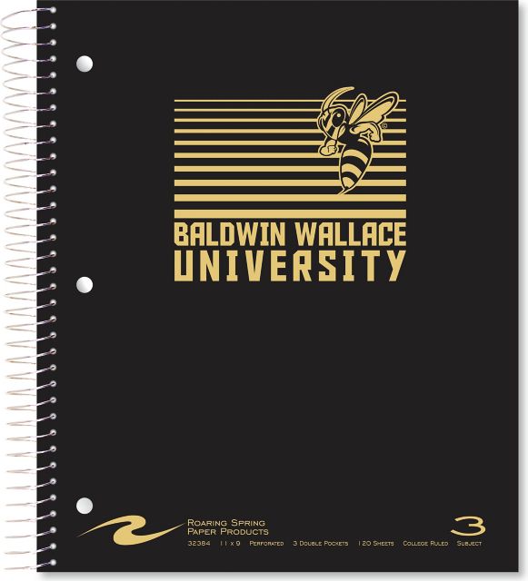 Baldwin Wallace University 120 Sheet 3 Subject Notebook