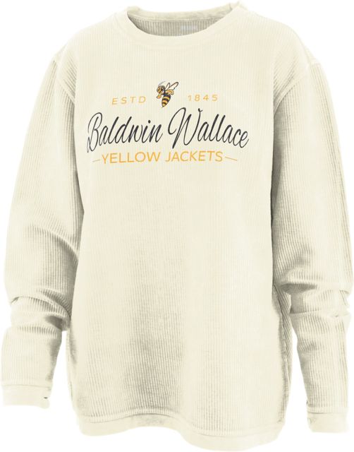 Baldwin Wallace University Yellow Jackets Women's Corduroy Crewneck Sweatshirt