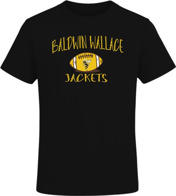 Baldwin Wallace University Yellow Jackets Toddler Football Short Sleeve T-Shirt