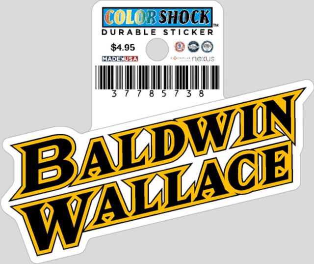 Baldwin Wallace University Yellow Jackets Durable Sticker