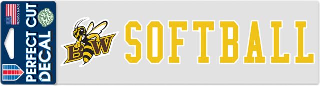 Baldwin Wallace University Softball 3'' x 10'' Perfect Cut Decal