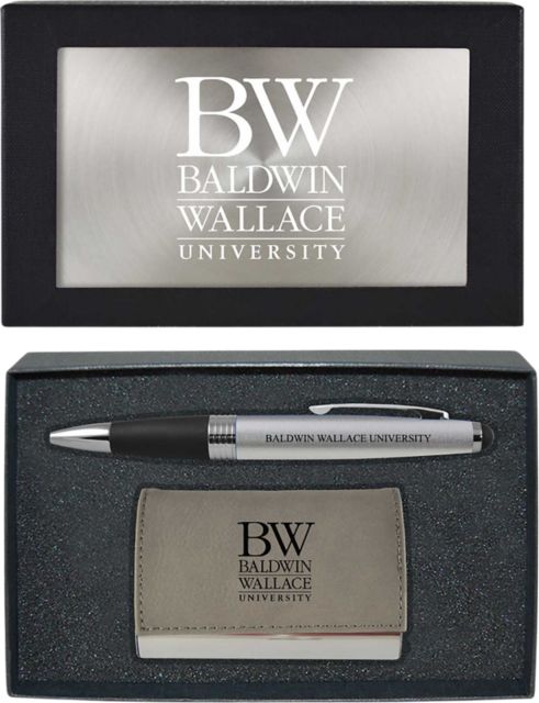 Baldwin Wallace University Business Card Holder & Pen Set