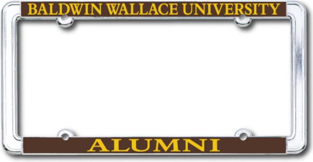 Baldwin Wallace University Alumni Thin Dome License Plate Frame
