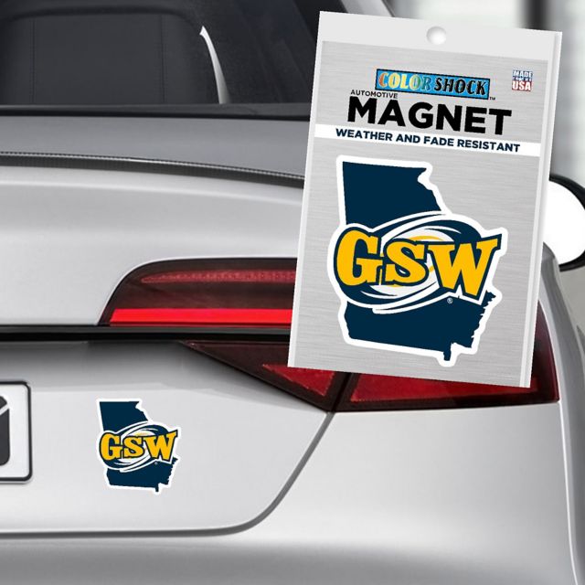 Georgia Southwestern State University Hurricanes State 4'' x 4'' Magnet