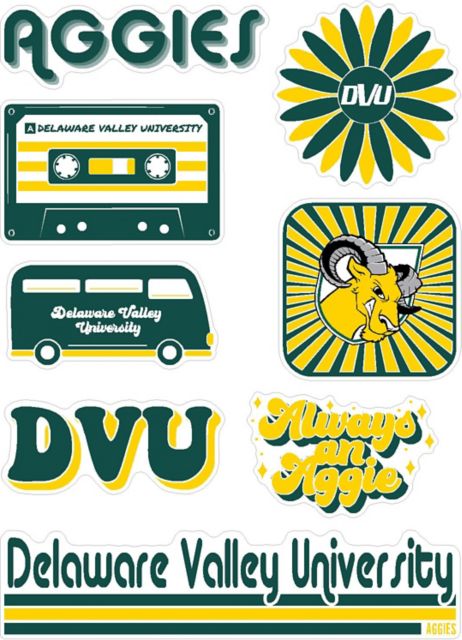 Delaware Valley University 7.5'' x 7.5'' Sticker Sheet