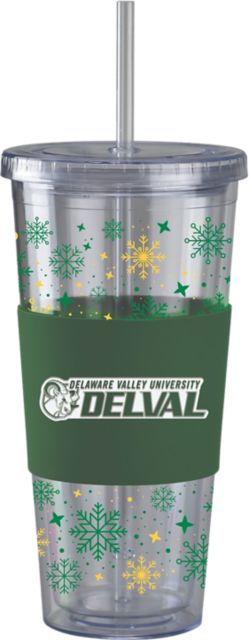 Delaware Valley University Aggies Straw Snowflake Tumbler
