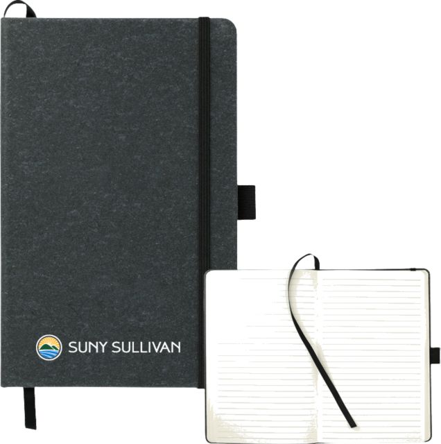 SUNY Sullivan County Community College 5.5 x 8.5 FSC Mix Recycled Leather Bound Journal SUNY Sullivan Flat - ONLINE ONLY