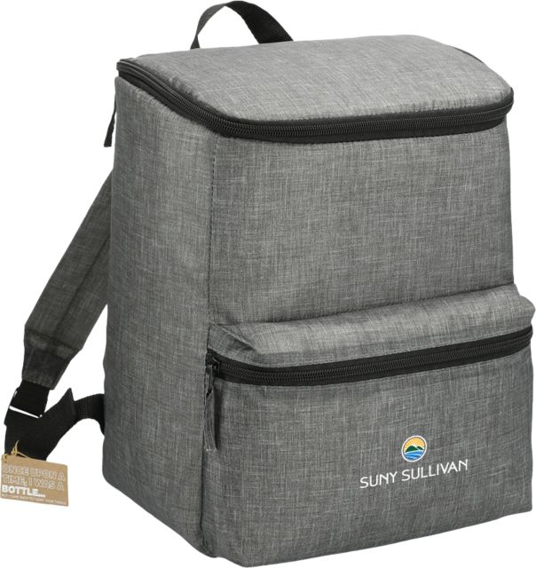 SUNY Sullivan County Community College Excursion Recycled 20 Can Backpack Cooler SUNY Sullivan Stacked - ONLINE ONLY